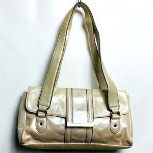 Apt. 9 Rossi Leather Satchel Handbag, Platinum